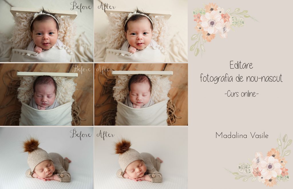 Mentoring editare foto nou-nascuti